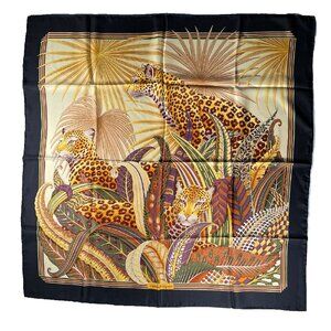 Salvatore Ferragamo Leopard Silk Scarf